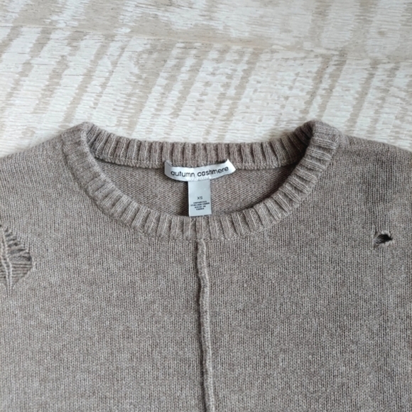 autumn cashmere Distressed Crew Neck Sweater - Picture 12 of 15